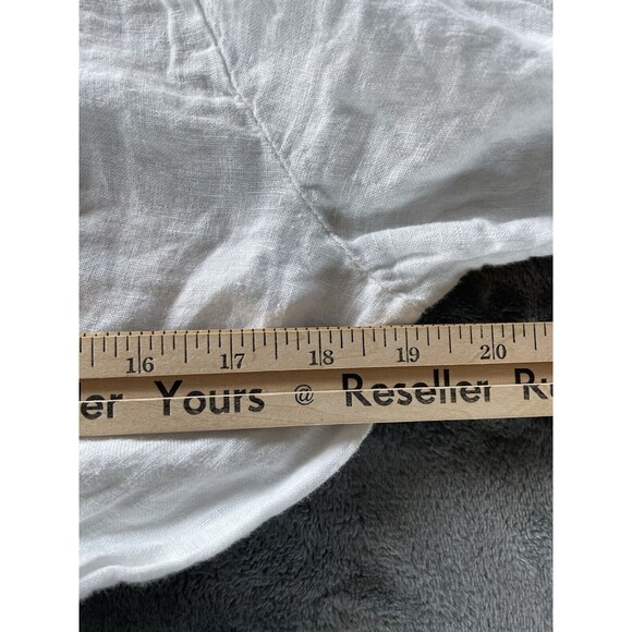 Valentina Naldi Dress Womens Small White Linen Boho Cottagecore Floral Crochet - Picture 5 of 9